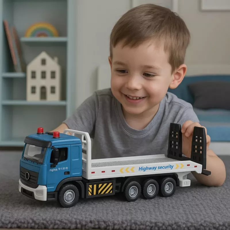 LEAN TOYS Transport Truck Tow Truck Moving Platform Lights Sounds