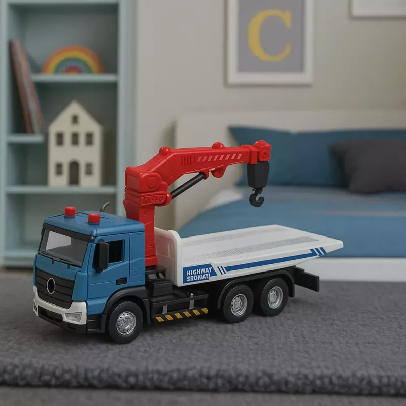 LEAN TOYS Tow Truck with Tow Truck Metal Cabin Lights Sounds