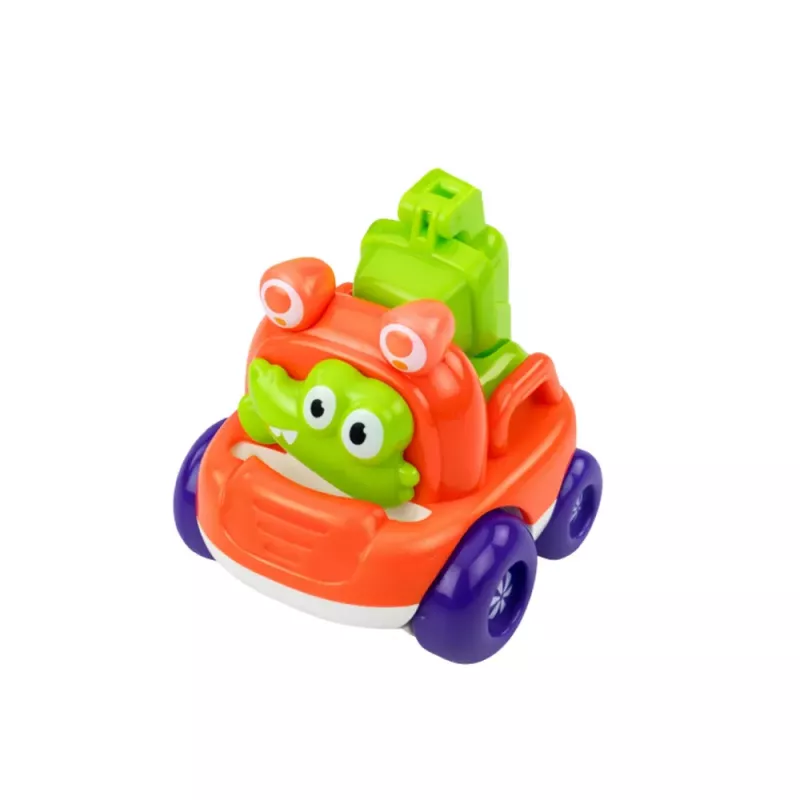 LEAN TOYS Set of Construction Vehicles with Animals for Toddlers Colorful 3 pcs.