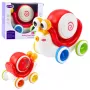 LEAN TOYS Interactive Snail Riding Drum Musical Educational Red