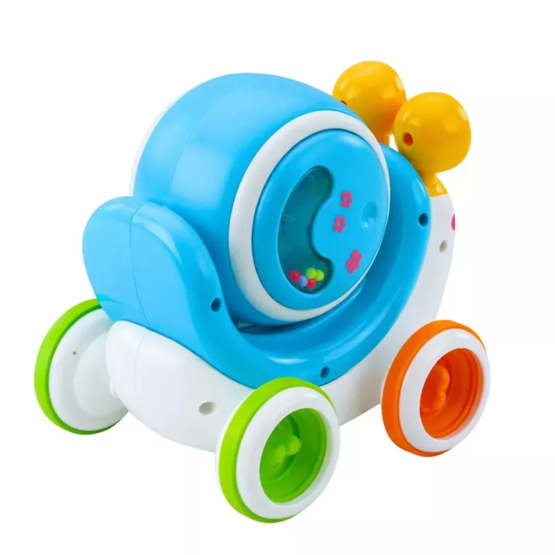 LEAN TOYS Interactive Snail Riding Drum Musical Educational Blue