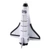 LEAN TOYS Spaceship Metal Pull-Back Opening White