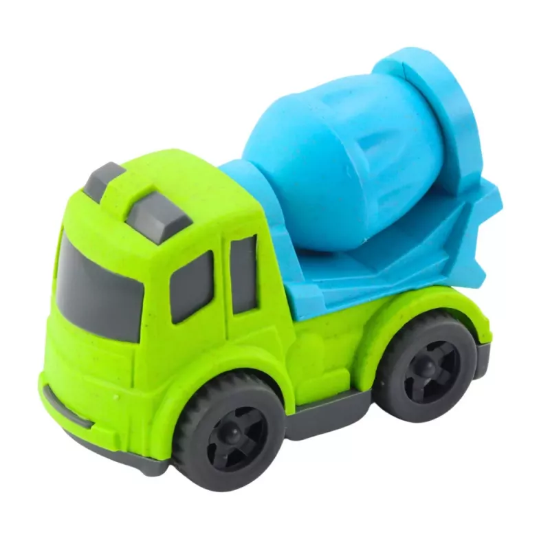 LEAN TOYS Construction Vehicle Set: Cars, Concrete Mixer, Truck with Hook, BIOPlastic