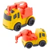 LEAN TOYS Construction Vehicle Set: Cars, Concrete Mixer, Truck with Hook, BIOPlastic