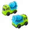 LEAN TOYS Construction Vehicle Set: Cars, Concrete Mixer, Truck with Hook, BIOPlastic