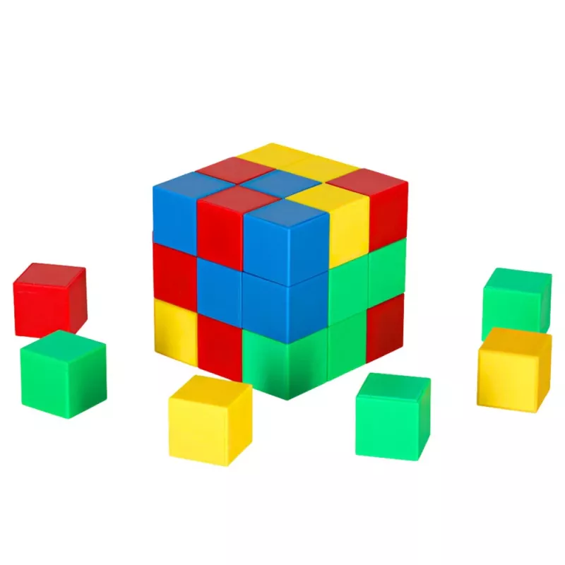 LEAN TOYS Set of Magnetic Blocks for Children Colorful Puzzle 32 pcs.