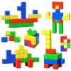 LEAN TOYS Set of Magnetic Blocks for Children Colorful Puzzle 32 pcs.