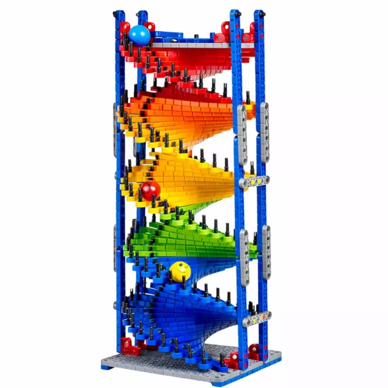 LEAN TOYS Educational Construction Blocks Slide Track For Balls Colorful 550 pcs.