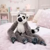 LEAN TOYS Plush Lemur Cuddly Toy with Velcro for Hanging Gray 35cm