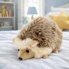 LEAN TOYS Plush Toy Cuddly Soft Brown Hedgehog 16cm