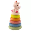 LEAN TOYS Soft Sensory Pyramid Unicorn Rubber ECO Colorful