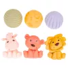 LEAN TOYS Set of Soft Sensory Educational ECO Blocks Rubber Animals 18 pcs.