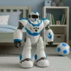 LEAN TOYS Interactive Remote Controlled Robot RC 16 Functions Lights Sounds Blue