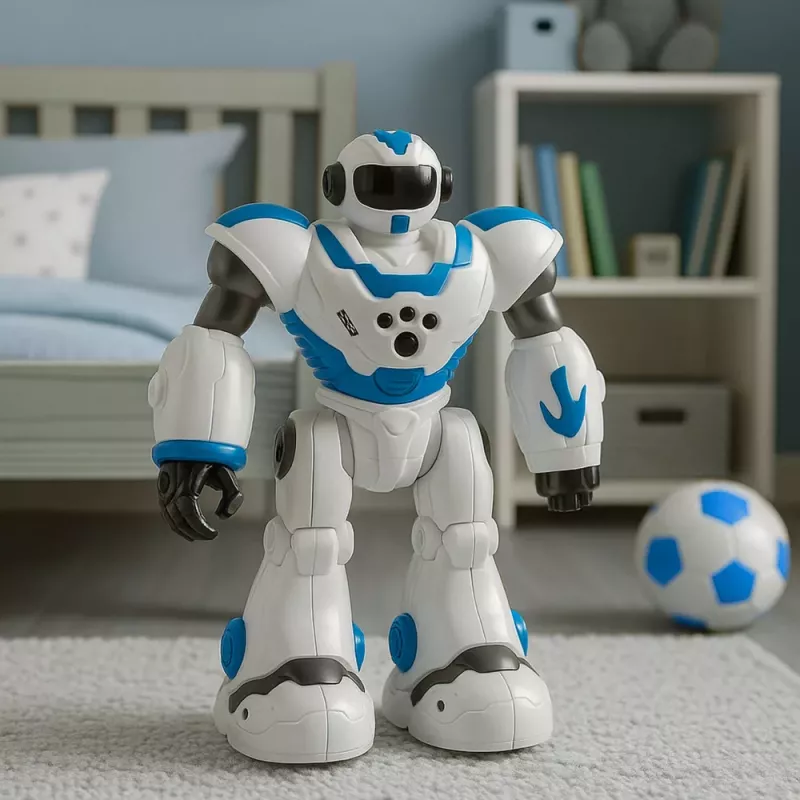 LEAN TOYS Interactive Remote Controlled Robot RC 16 Functions Lights Sounds Blue