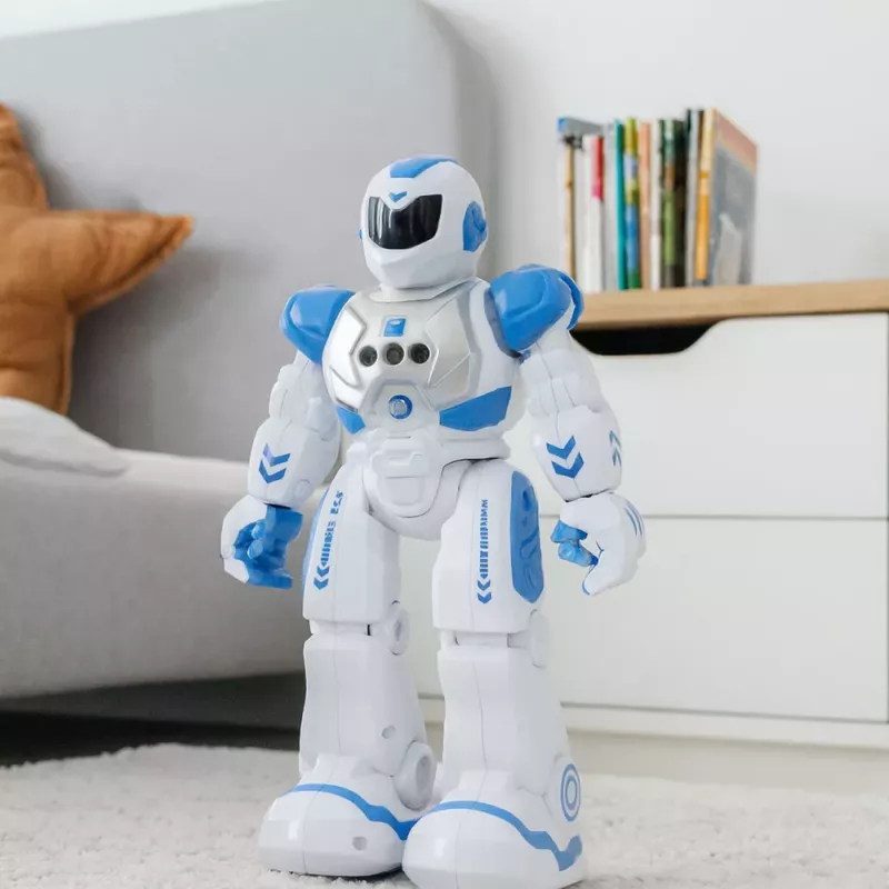 LEAN TOYS Remote Controlled Educational Robot RC Talking Dancing Lights Sounds Blue