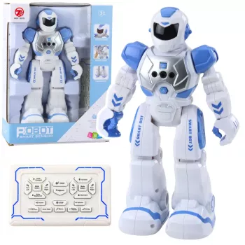 LEAN TOYS Remote Controlled Educational Robot RC Talking Dancing Lights Sounds Blue
