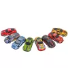LEAN TOYS Parking Lot with Cars, 4 Level Track, 8 Metal Vehicles, Stickers