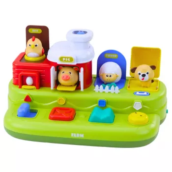 LEAN TOYS Interactive Educational Toy for Toddlers - Pop-Up Animals Farm