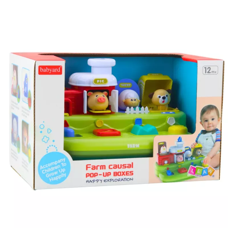 LEAN TOYS Interactive Educational Toy for Toddlers - Pop-Up Animals Farm