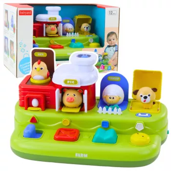 LEAN TOYS Interactive Educational Toy for Toddlers - Pop-Up Animals Farm