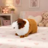 LEAN TOYS Guinea Pig Realistic Soft Fur Animal Brown 12 cm