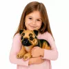 LEAN TOYS Plush Dog German Shepherd Cuddly Toy 25 cm