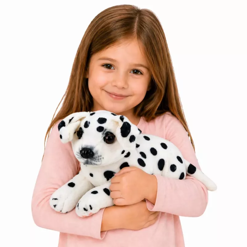 LEAN TOYS Plush Dalmatian Dog Cuddly Toy Soft Dog 25 cm