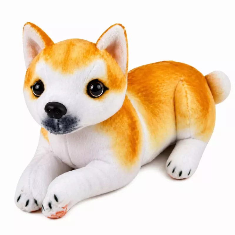LEAN TOYS Plush Shiba Inu Dog Cuddly Toy Plush Toy Soft Dog 25 cm