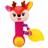 LEAN TOYS Plush Deer Rattle with Teether and Squeaker for Babies