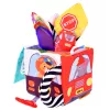 LEAN TOYS Soft Sensory Cube with Mirror Cars and Road Signs for Toddlers