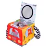 LEAN TOYS Soft Sensory Cube with Mirror Cars and Road Signs for Toddlers