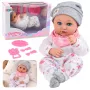 LEAN TOYS Baby Doll with Feeding Accessories, Bib, Hat, 28 cm