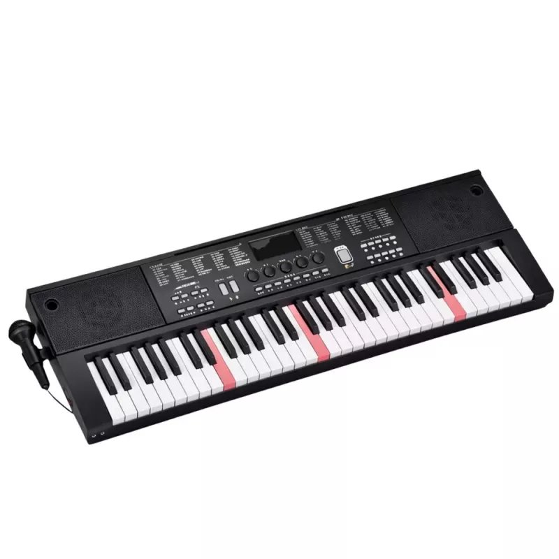 LEAN TOYS Keyboard Electric Piano with Microphone 200 Sounds 61 Keys 78cm