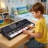 LEAN TOYS Keyboard Electric Piano with Microphone 200 Sounds 61 Keys 78cm