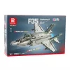 LEAN TOYS F-35 Lightning II Fighter Plane Construction Bricks Gray 1490 pcs.