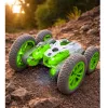 LEAN TOYS Remote Controlled Stunt Car RC Lights Smoke Drift 360° Green