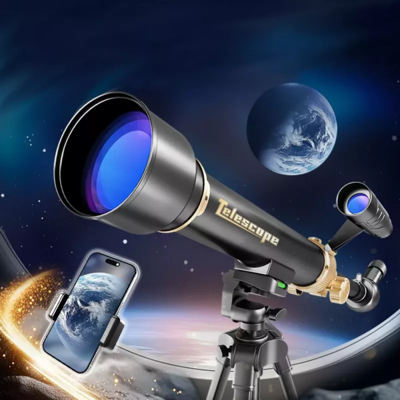 LEAN TOYS Educational Aluminum Astronomical Telescope with Tripod and Accessories 1.35 M