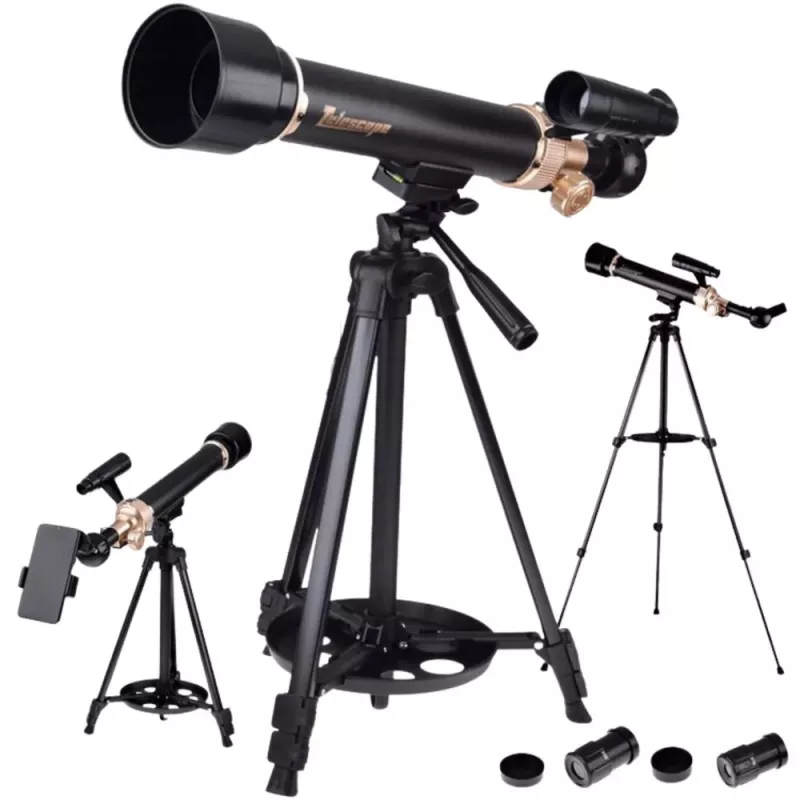 LEAN TOYS Educational Aluminum Astronomical Telescope with Tripod and Accessories 1.35 M