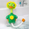 LEAN TOYS Bath Toy Turtle with Fish Fountain Shower Suction Cups