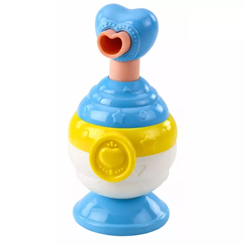 LEAN TOYS Bath Toy Set Duck Soap Dispenser Cup Blue