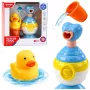 LEAN TOYS Bath Toy Set Duck Soap Dispenser Cup Blue