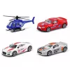 LEAN TOYS Multi-Storey Car Park 4 Levels with Elevator Helicopter Cars 70 Pieces