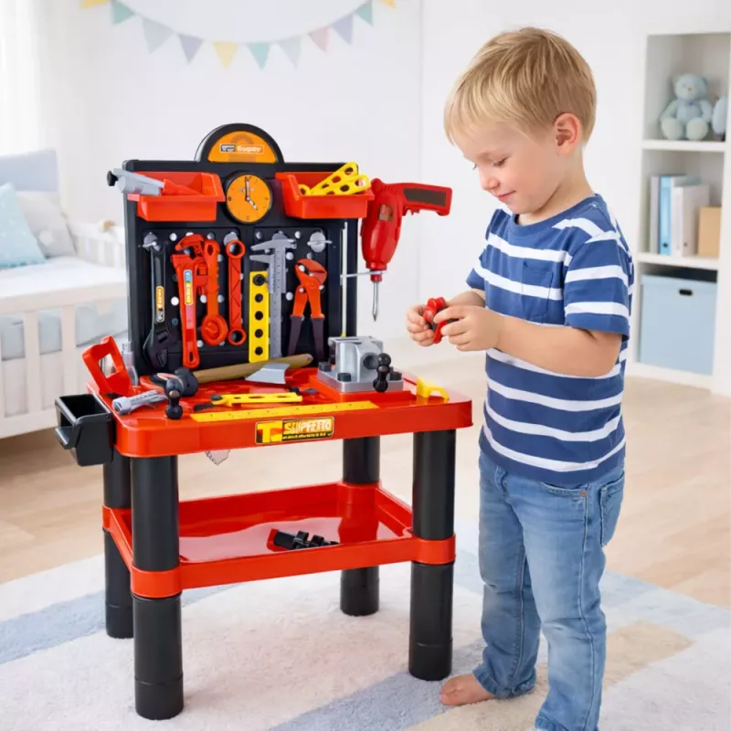 LEAN TOYS Children's Workshop DIY Table Tools Accessories 70 cm