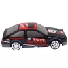 LEAN TOYS RC Coupe Remote Control Drift Car with Interchangeable Wheels Black 1:24
