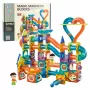 LEAN TOYS Set of Magnetic Blocks Ball Track Slide Colorful 188 pcs