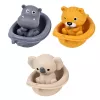 LEAN TOYS Bath Toys Set Animals in Boats Slide 11 pcs.