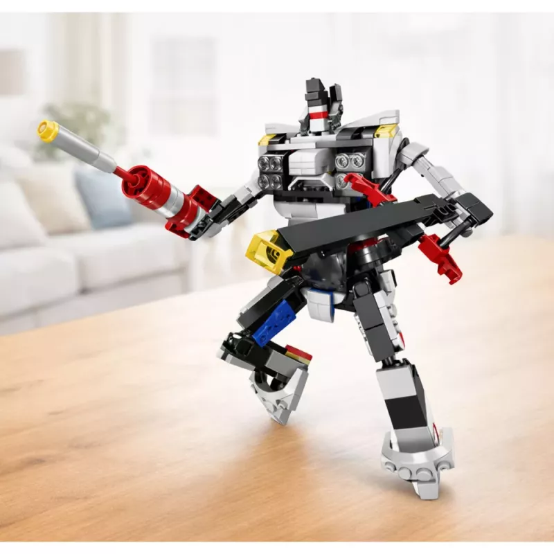 LEAN TOYS Construction Bricks Sports Car Robot 2in1 White 320 pcs