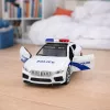 LEAN TOYS Police Car Opening Doors Motorized Lights Sounds White