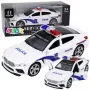 LEAN TOYS Police Car Opening Doors Motorized Lights Sounds White