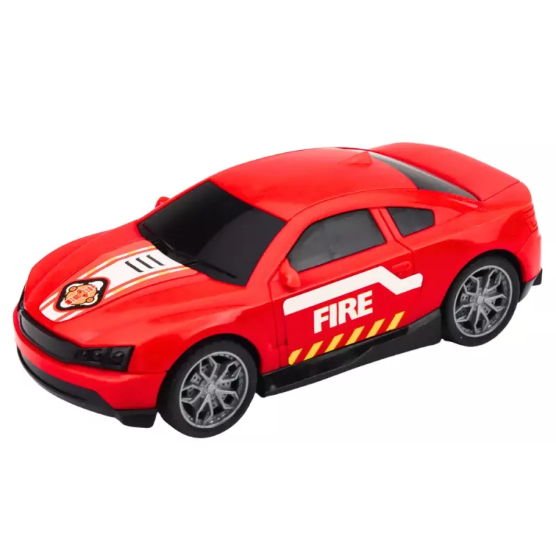LEAN TOYS Firefighter Rescue Set with Fire Truck, Tow Truck, Helicopter, Car, Lights and Sound